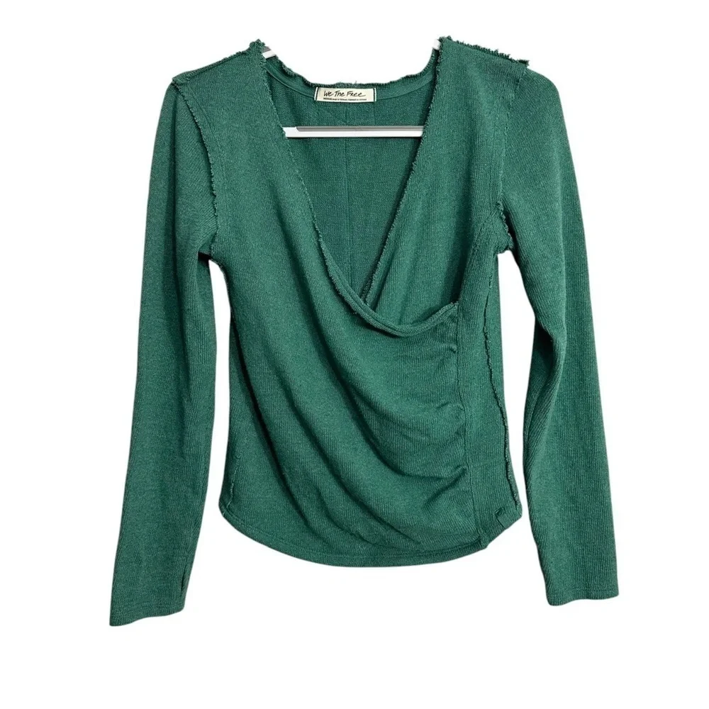 Free People We The Free Wrap Like a Boss Raw Hem Top